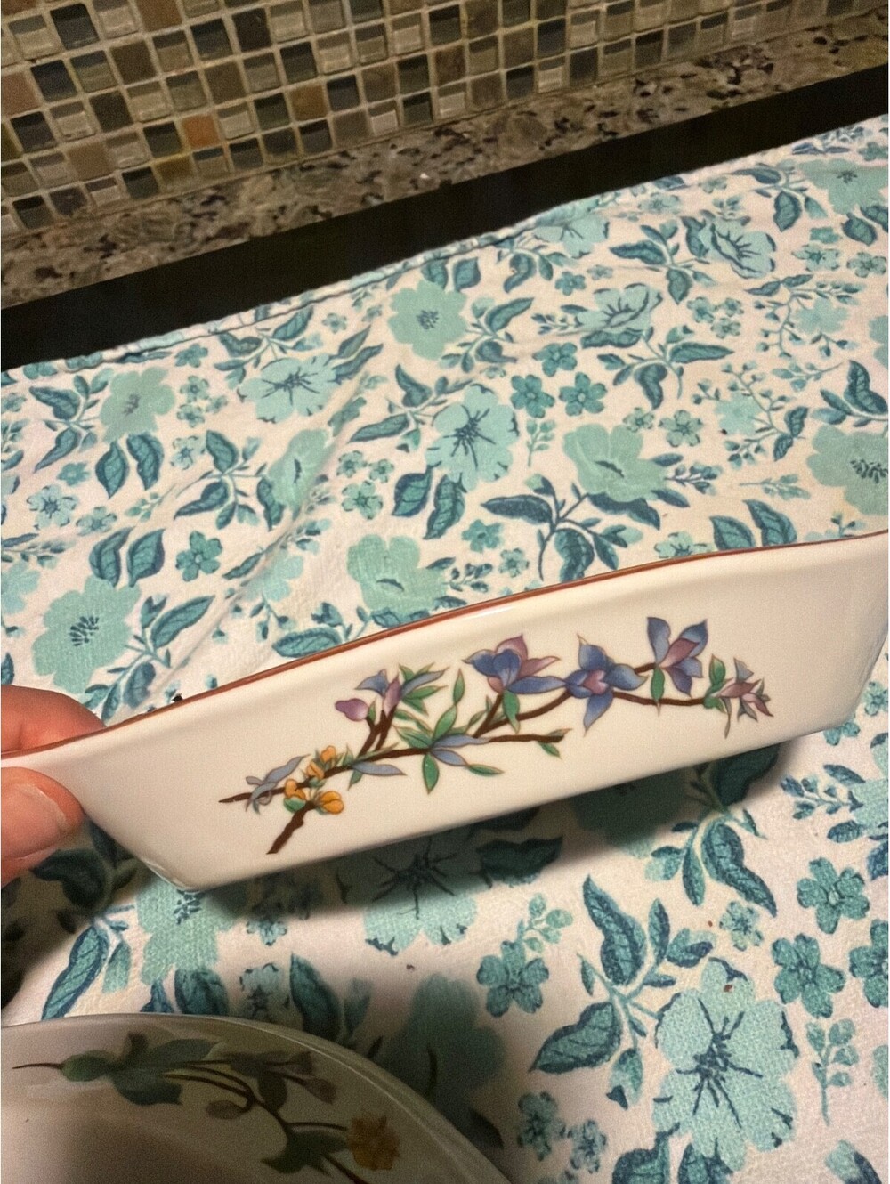 Vintage Woodhill Quiche Pie Tart Round Floral Ceramic Baking Dish 10”